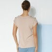 Jednobarevné tričko s knoflíky na ramenou