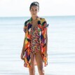 Plážové kreponové šaty s potiskem