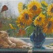 Układanka mozaikowa Kot i słonecznik