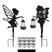 Solárne záhradné dekorácie Víly s lampášmi, súprava 2 ks