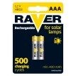 Baterii reîncărcabile pentru lămpi solare RAVER AAA 400 mAh, 2 buc.