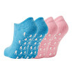 2 páry gélových ponožiek, ružová/modrá