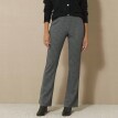 Pantaloni bootcut din tricot Milano cu model herringbone