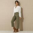 Pantaloni cargo largi 7/8