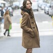 Jednobarevný kabát duffle-coat s kapucí, na zip