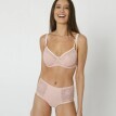 Tulcan Confidence Lingerie® półprzezroczysty biustonosz z elastycznej koronki z fiszbinami