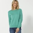 Sweatshirt kefélt moltonból, kerek nyakkal