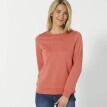 Sweatshirt kefélt moltonból, kerek nyakkal