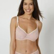 Sutien Tulcan Confidence Lingerie® din dantelă elastică semi-transparentă cu armătură