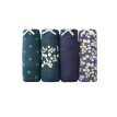 Set de 4 pantaloni scurți din bumbac cu imprimeu floral