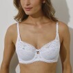 Sutien balconette din dantelă reciclată Flower Elegance Playtex®, cu armătură