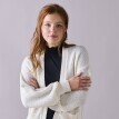 Cardigan fără închidere, model simplu tricotat