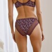 Set de 4 chiloți midi Tropea de la Confidence Lingerie®, culoare solidă + imprimare de frunze