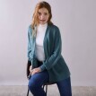 Cardigan fără închidere, model simplu tricotat