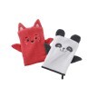 Set de 2 prosoape din terry cu broderie de animale