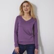 Tricou cu decolteu în V și mâneci lungi