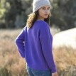 Loose V-neck pulover mohair touch