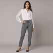 Pantaloni chino din tricot Milano cu model în oase