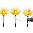 Plug solar de grădină Floare de lotus, set de 3