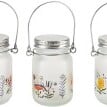 LED mini lanternă din sticlă Meadow Flowers, set de 3