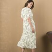 Rochie midi Crepon cu imprimeu floral