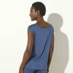 Tricou de culoare solidă cu cordoane decorative pe umeri