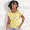 T-shirt z minimalistycznym nadrukiem piór