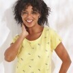 T-shirt z minimalistycznym nadrukiem piór