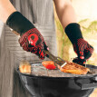 1 pár extra hőálló grillsütő kesztyű