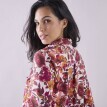 Košile na knoflíčky s potiskem květin, recyklovaný polyester