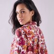 Košile na knoflíčky s potiskem květin, recyklovaný polyester