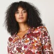 Košile na knoflíčky s potiskem květin, recyklovaný polyester