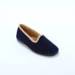Velurové slippers bačkory s kontrastním lemem
