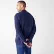 Svetr se stojáčkem na zip a copánkovým vzorem