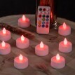 LED čajové sviečky so zmenou farby, sada 10 ks