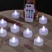 LED čajové sviečky so zmenou farby, sada 10 ks