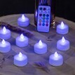 LED čajové sviečky so zmenou farby, sada 10 ks