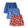 Set de 3 pantaloni scurți din bumbac cu imprimare de frunze