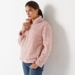 Mikina na zip, úplet s chlupem