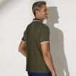 Polo tričko z piké úpletu, s krátkými rukávy a s proužky na rukávech a límečku