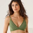Trojúhelníková podprsenka z krajky a tylu Guspini zn. Confidence Lingerie®, bez kostic