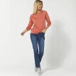 Sweatshirt kefélt moltonból, kerek nyakkal