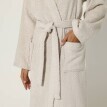Jednofarebný župan z buklé froté zn. Colombine® s kimono golierom