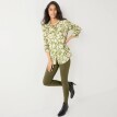 Cămașă lungă cu imprimeu floral în două tonuri