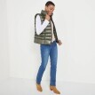 Nepromokavá prošívaná vesta na zip, s metalickým efektem