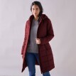 Dlhá nepremokavá prešívaná bunda s opaskom, na zips
