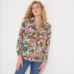 Košile na knoflíčky s potiskem květin, recyklovaný polyester