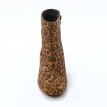 Kožené kotníkové kozačky s leopardím vzorem