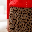 Plisovaná midi sukňa s leoparďou potlačou