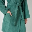 Krátký unisex župan s kimono límcem